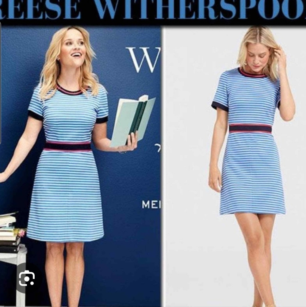 Draper James Blue Striped Dress